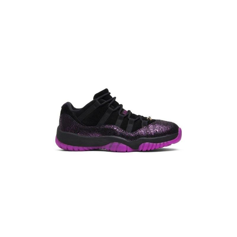 Air Jordan 11 Low Sort Lilla Sko Dame