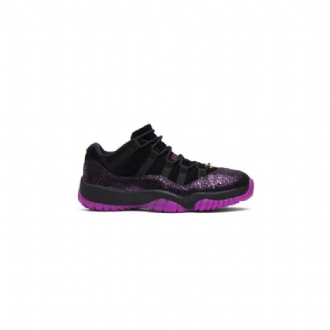 Air Jordan 11 Low Sort Lilla Sko Dame