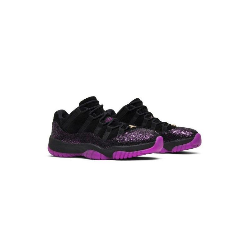 Air Jordan 11 Low Sort Lilla Sko Dame