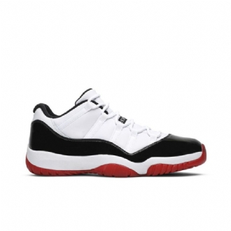 Air Jordan 11 Retro Low Hvid Rød Sort Sko Herre