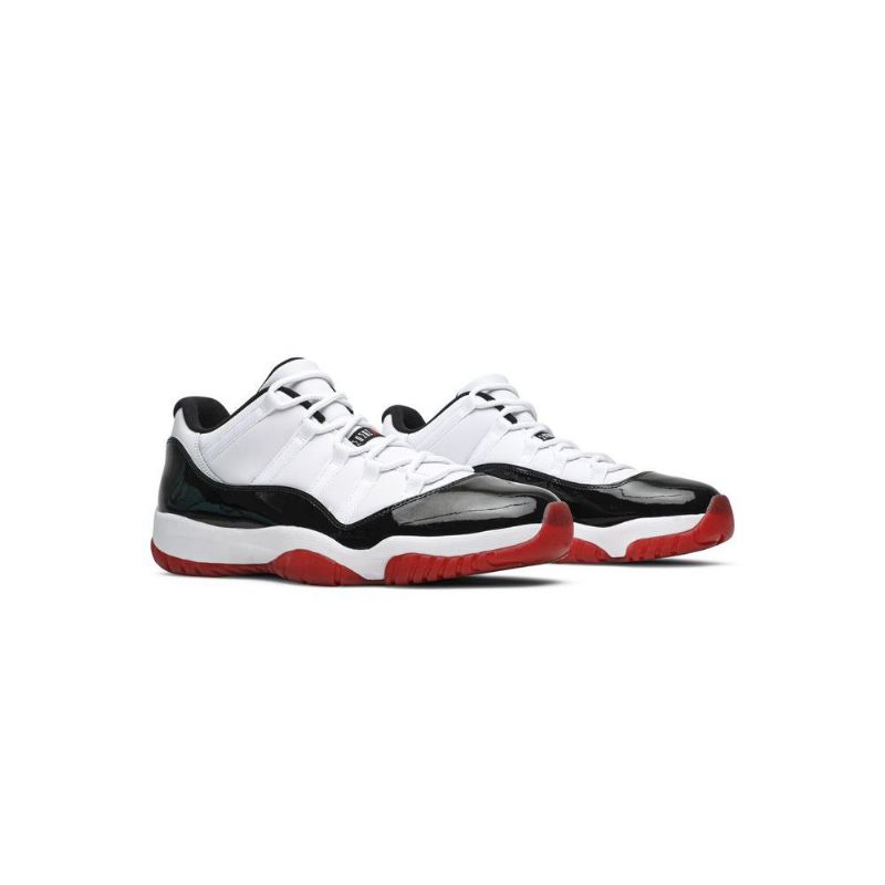 Air Jordan 11 Retro Low Hvid Rød Sort Sko Herre