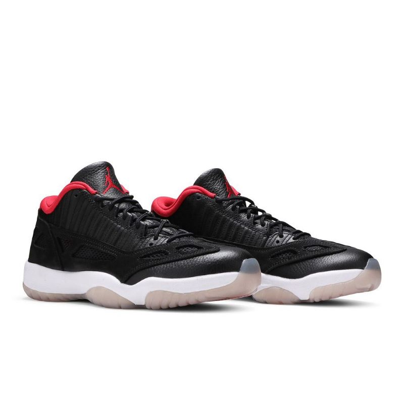 Air Jordan 11 Retro Low Ie Sort Rød Hvid Sko Herre