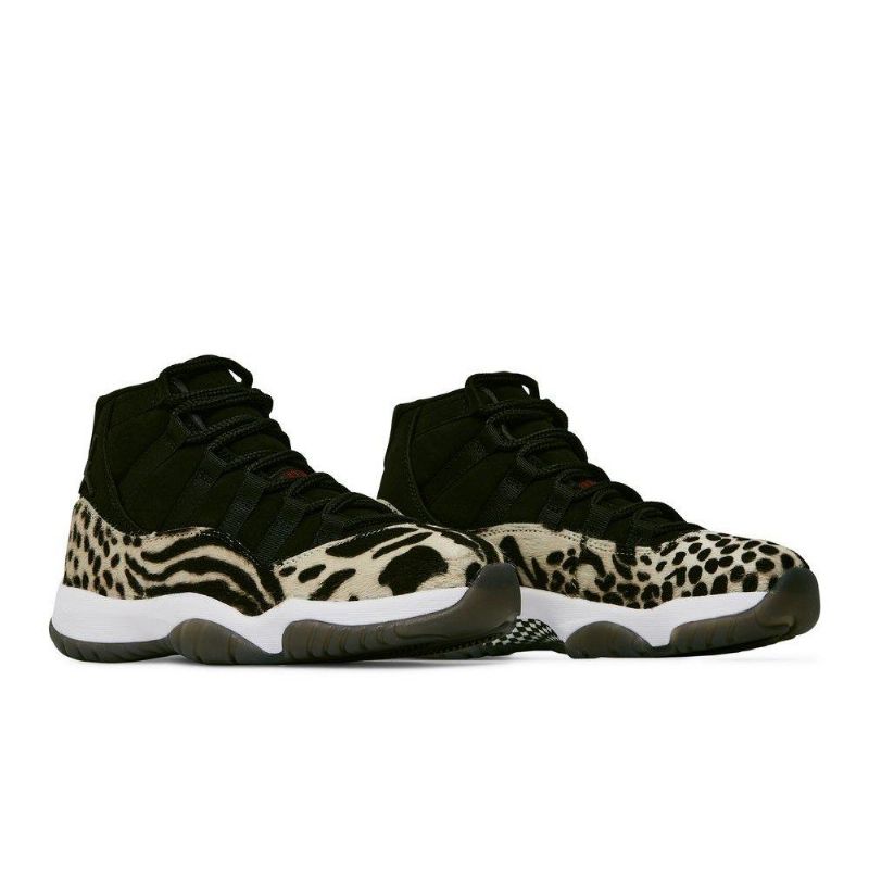 Air Jordan 11 Retro Sort Beige Rød Sko Dame