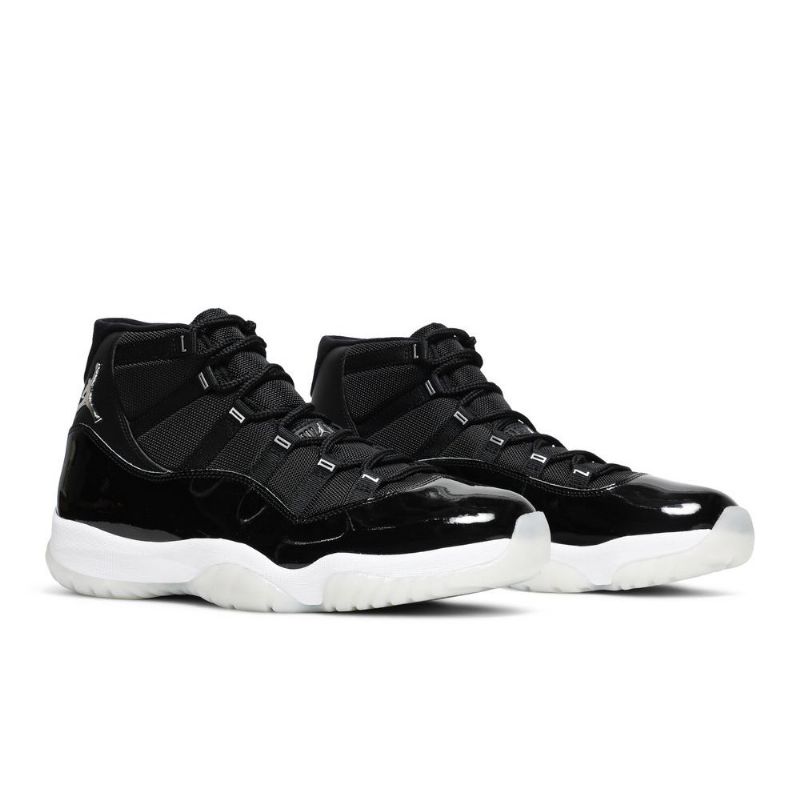 Air Jordan 11 Retro Sort Hvid Sølv Sko Herre