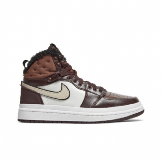Air Jordan 1 Acclimate Brun Hvid Sko Dame