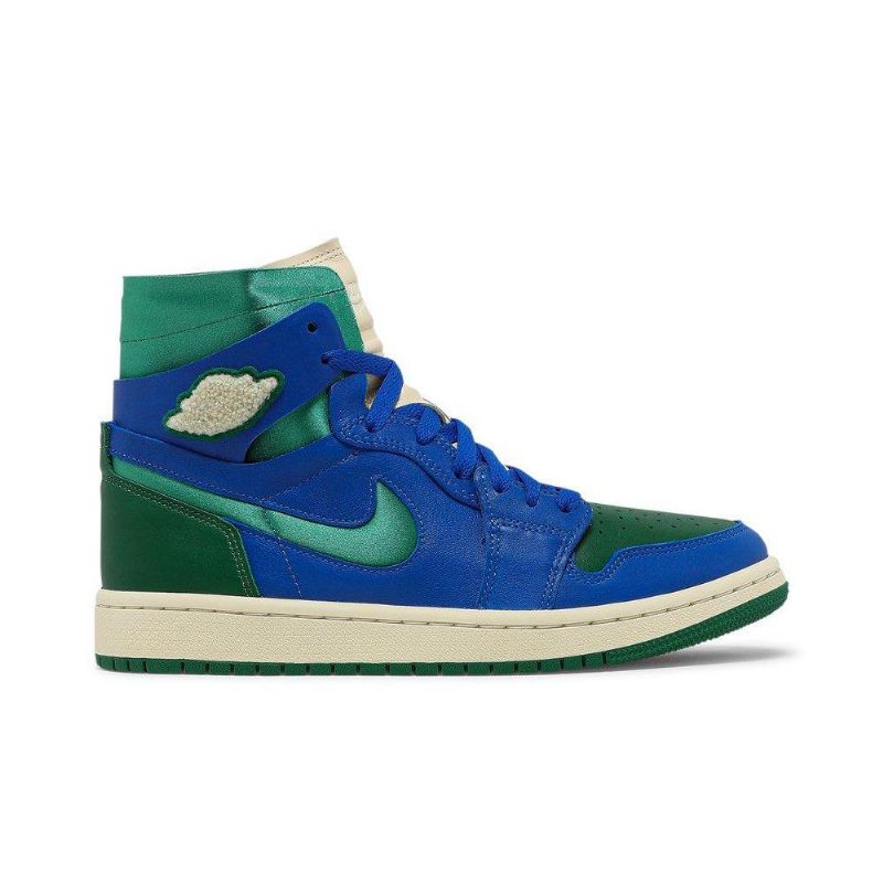 Air Jordan 1 Aleali May High Zoom Comfort Blå Grøn Sko Dame
