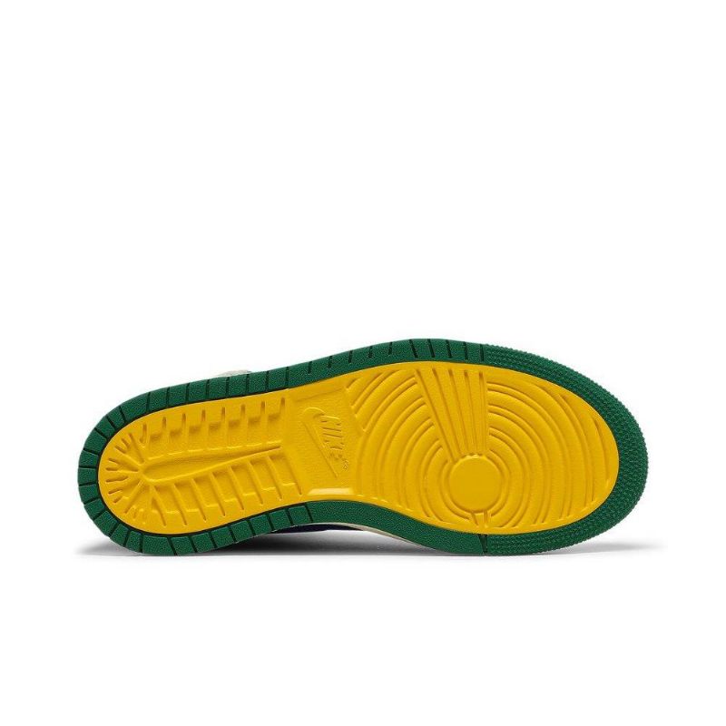 Air Jordan 1 Aleali May High Zoom Comfort Blå Grøn Sko Dame