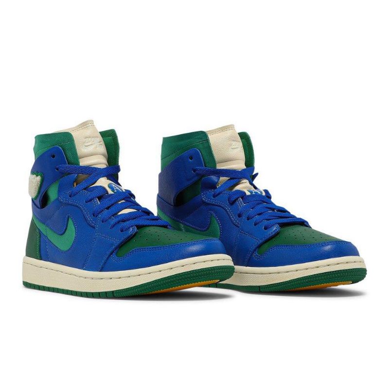 Air Jordan 1 Aleali May High Zoom Comfort Blå Grøn Sko Dame