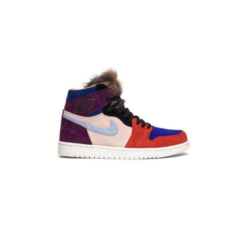Air Jordan 1 Aleali May Retro High Bordeaux Lyserød Rød Blå Sort Sko Dame