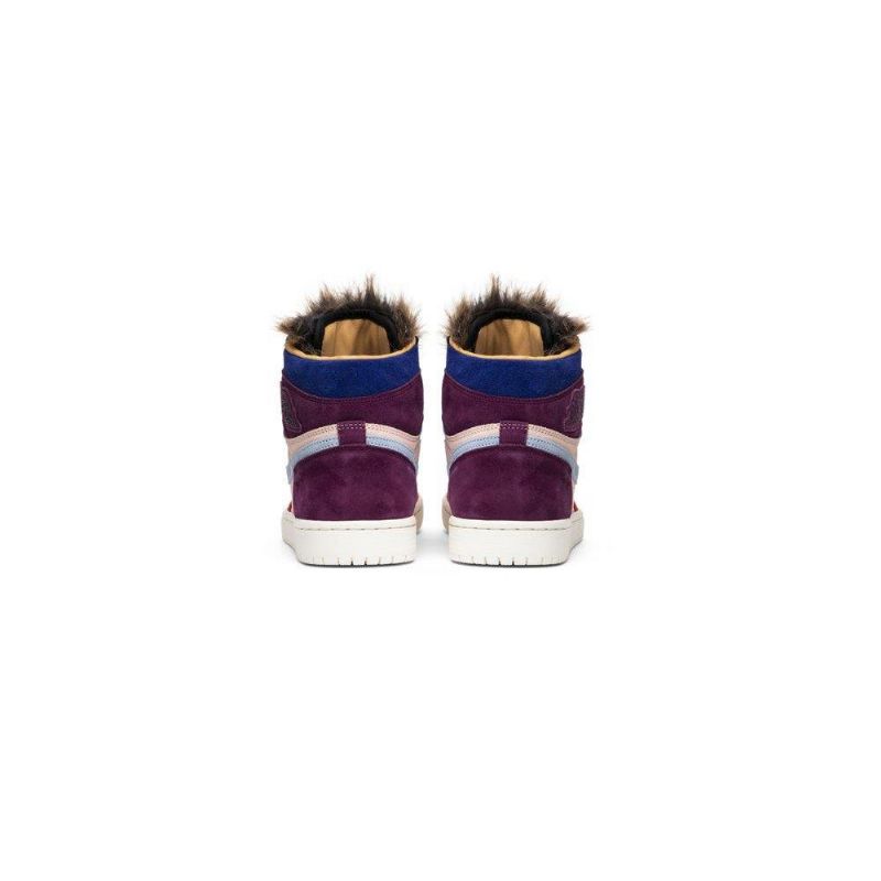 Air Jordan 1 Aleali May Retro High Bordeaux Lyserød Rød Blå Sort Sko Dame