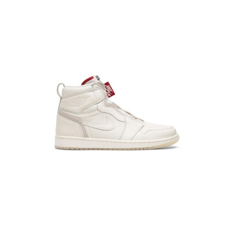 Air Jordan 1 Anna Wintour Retro High Zip Hvid Rød Sko Dame