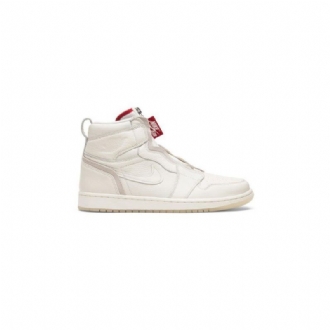Air Jordan 1 Anna Wintour Retro High Zip Hvid Rød Sko Dame