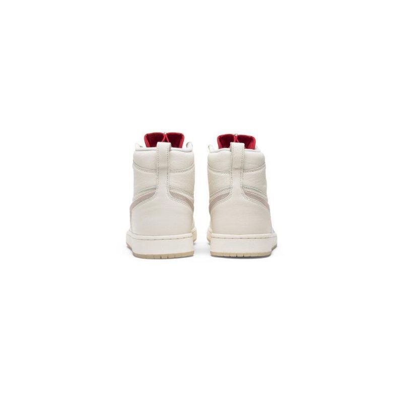 Air Jordan 1 Anna Wintour Retro High Zip Hvid Rød Sko Dame