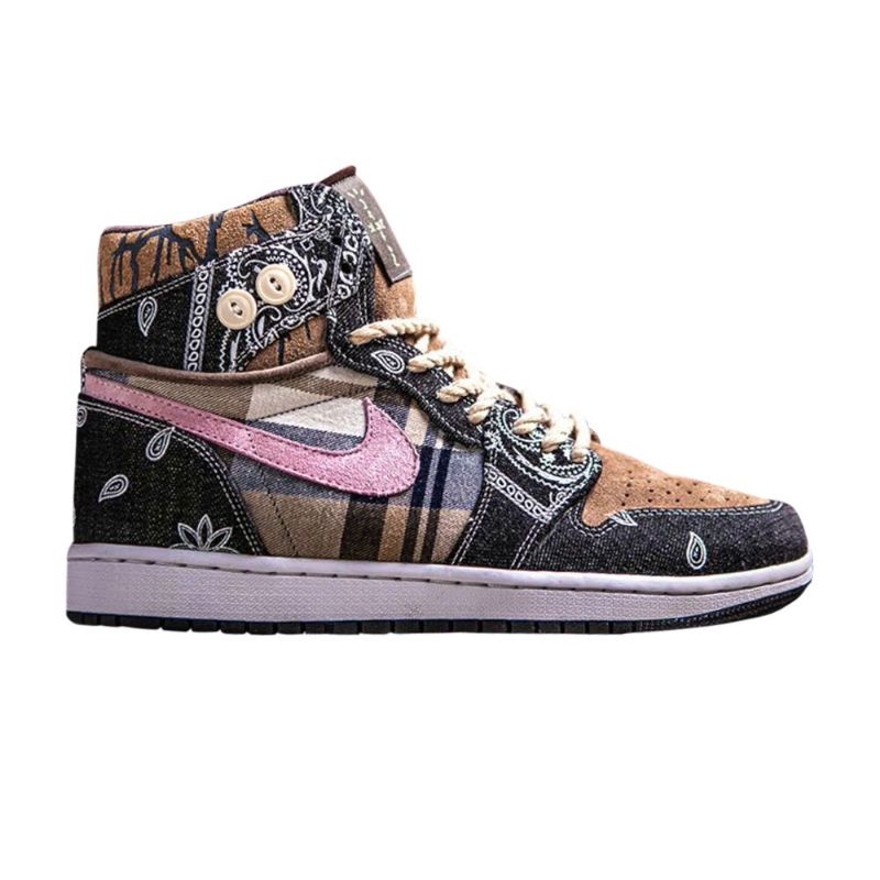 Air Jordan 1 Bespokeind High Sort Flerfarvede Sko Herre