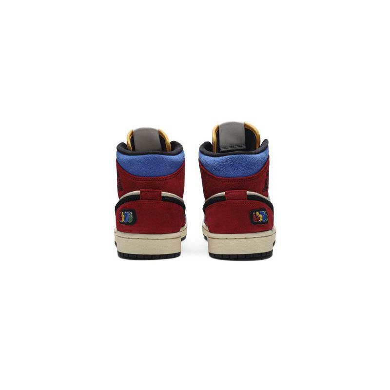 Air Jordan 1 Blå The Great Mid Beige Flerfarvede Sko Herre