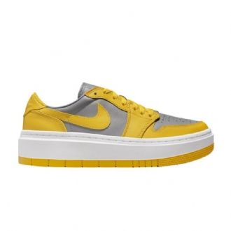 Air Jordan 1 Elevate Low Grå Gul Sko Dame