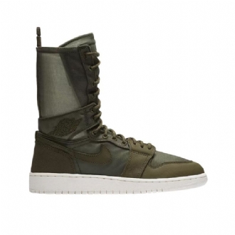 Air Jordan 1 Explorer Xx Olivengrøn Hvid Sko Dame