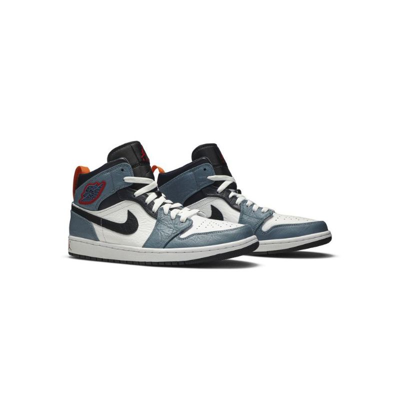 Air Jordan 1 Facetasm Mid Hvid Blå Sort Sko Herre