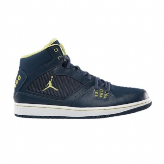 Air Jordan 1 Flight Blå Gul Hvid Sko Herre