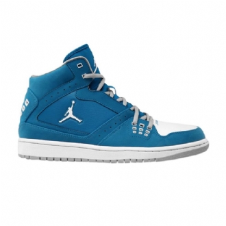 Air Jordan 1 Flight Mid Blå Hvid Sko Herre