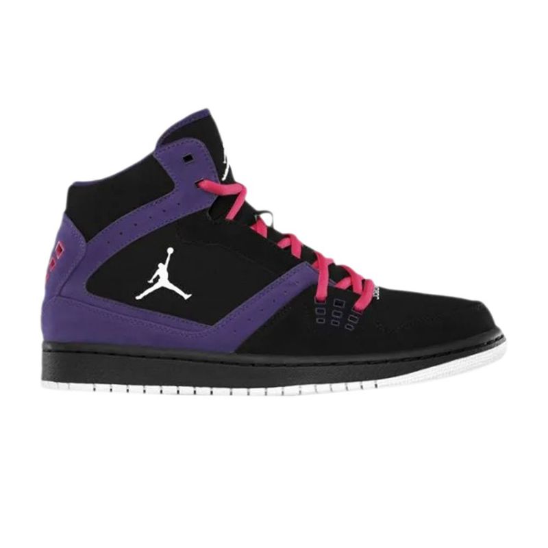 Air Jordan 1 Flight Sort Lilla Lyserød Hvid Sko Herre