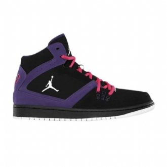 Air Jordan 1 Flight Sort Lilla Lyserød Hvid Sko Herre
