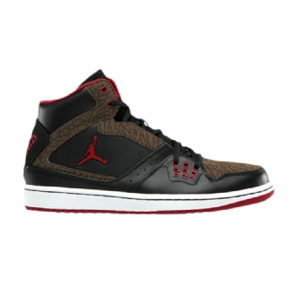 Air Jordan 1 Flight Sort Rød Brun Hvid Sko Herre