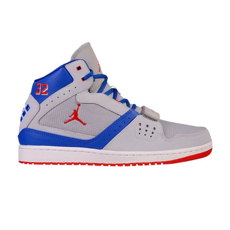 Air Jordan 1 Flight Strap Pe Grå Blå Rød Sko Herre