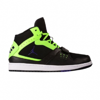 Air Jordan 1 Flight Strap Sort Grøn Lilla Sko Herre