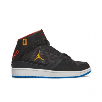 Air Jordan 1 Flight Strap Sort Guld Orange Blå Sko Herre