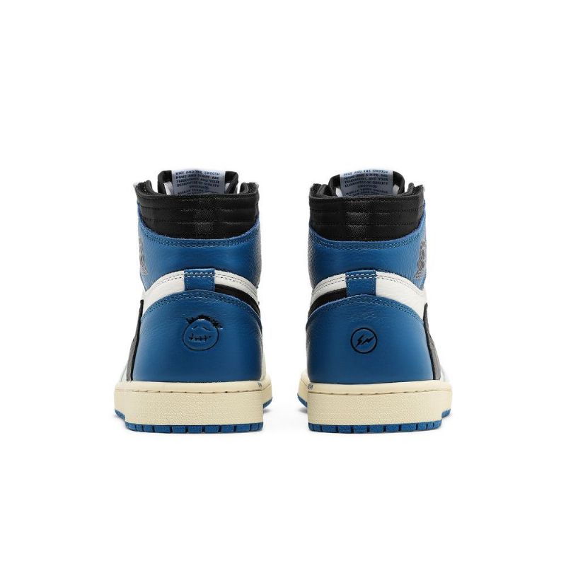 Air Jordan 1 Fragment Design Travis Scott Retro High Hvid Sort Blå Sko Herre