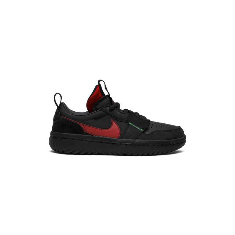Air Jordan 1 Ghetto Gastro Low React Sort Rød Grøn Sko Herre