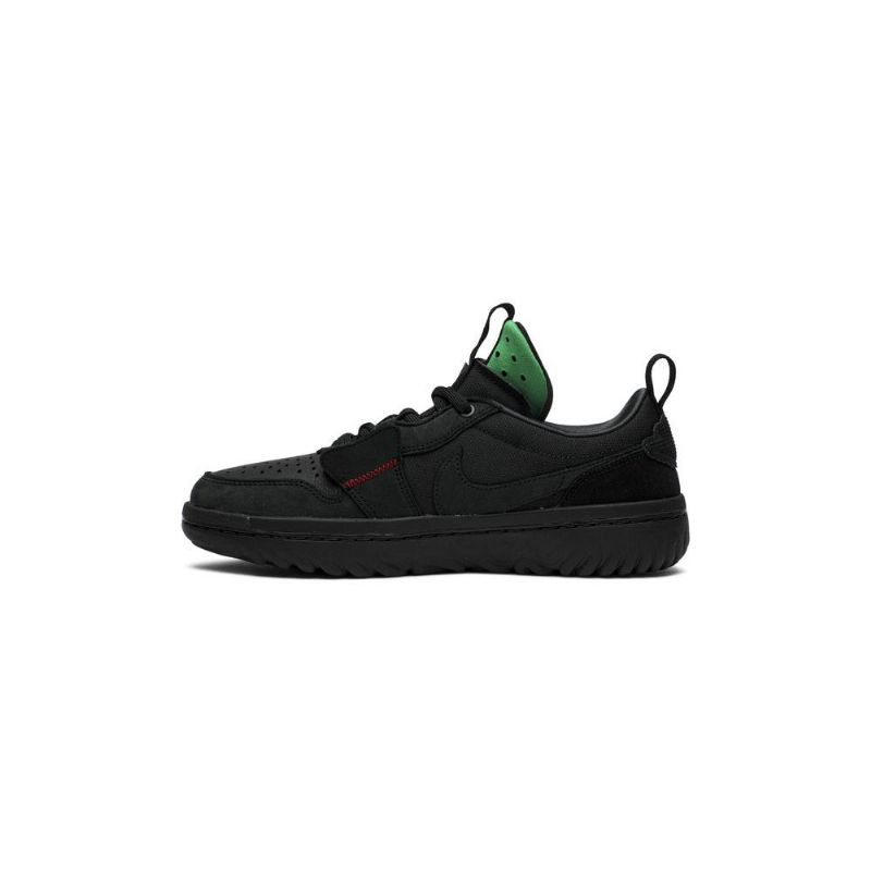 Air Jordan 1 Ghetto Gastro Low React Sort Rød Grøn Sko Herre
