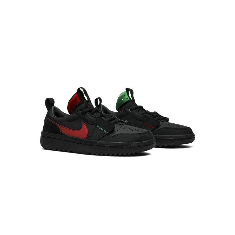 Air Jordan 1 Ghetto Gastro Low React Sort Rød Grøn Sko Herre