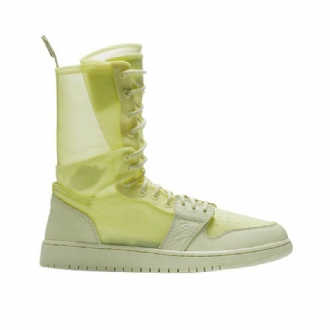 Air Jordan 1 Gul Grøn Sko Dame
