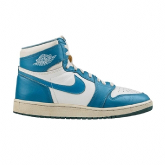 Air Jordan 1 High Hvid Blå Sko Herre