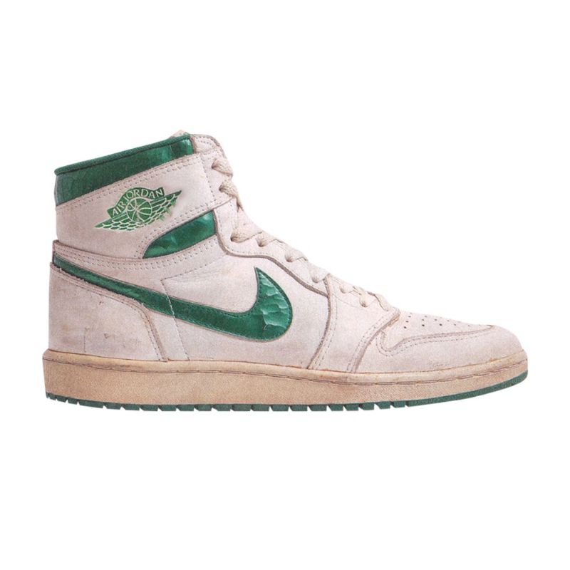 Air Jordan 1 High Hvid Grøn Sko Herre