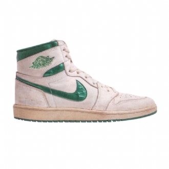 Air Jordan 1 High Hvid Grøn Sko Herre