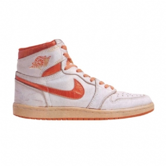 Air Jordan 1 High Hvid Orange Sko Herre