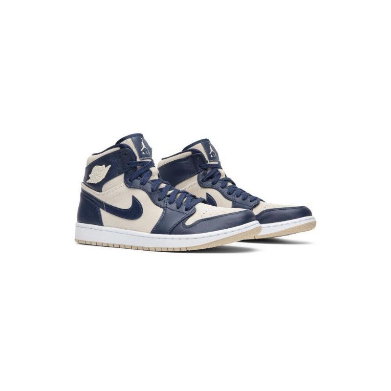 Air Jordan 1 High Marineblå Hvid Sko Dame
