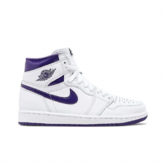 Air Jordan 1 High Og Hvid Lilla Sko Dame