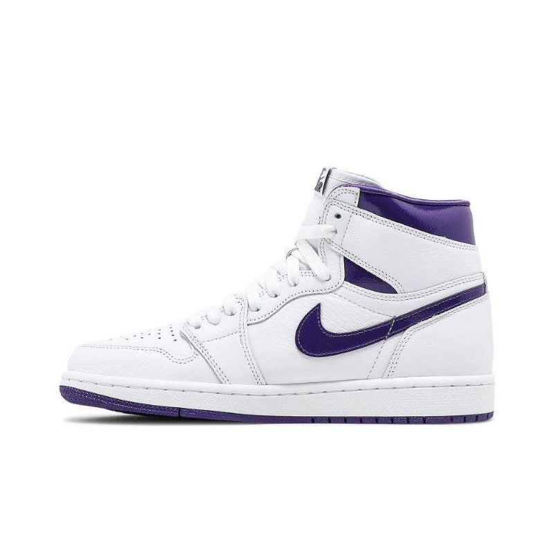 Air Jordan 1 High Og Hvid Lilla Sko Dame