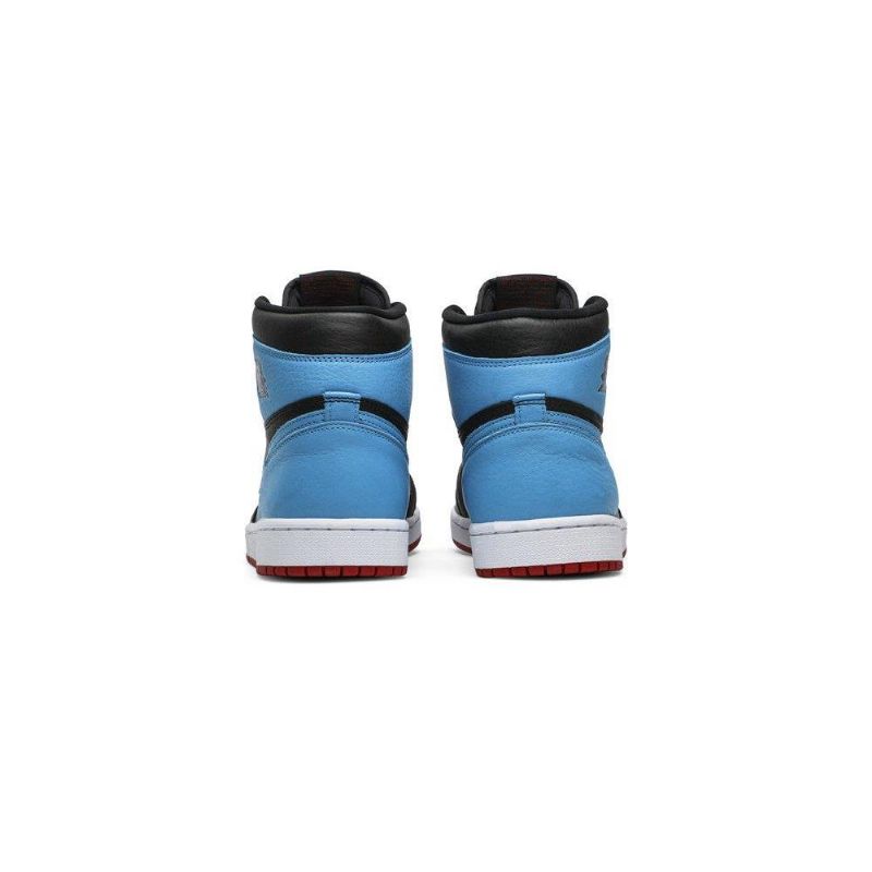 Air Jordan 1 High Og Sort Blå Rød Sko Dame