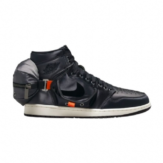 Air Jordan 1 High Og Sort Grå Hvid Sko Herre