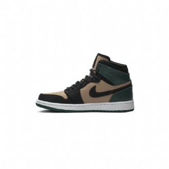 Air Jordan 1 High Premium Beige Sort Grøn Sko Dame