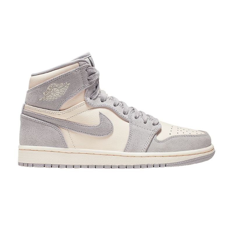 Air Jordan 1 High Premium Hvid Grå Sko Dame