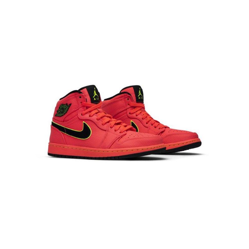 Air Jordan 1 High Premium Lyserød Sort Sko Dame
