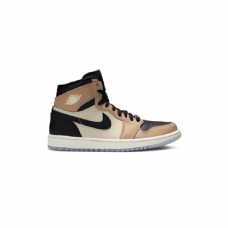 Air Jordan 1 High Sort Brun Khaki Sko Dame