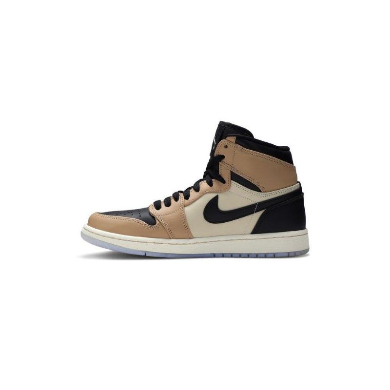 Air Jordan 1 High Sort Brun Khaki Sko Dame