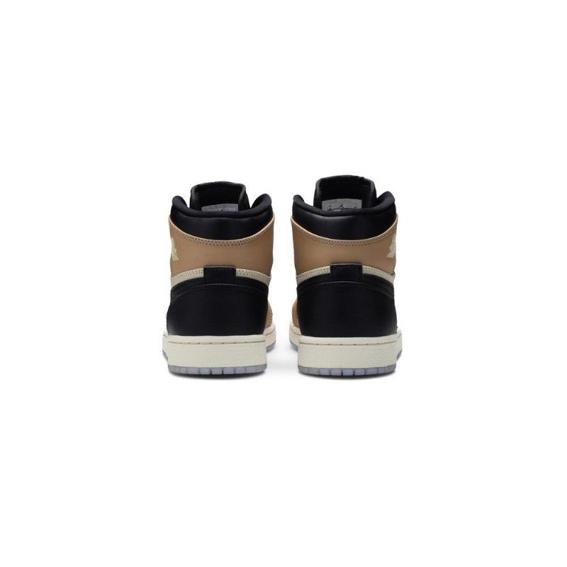 Air Jordan 1 High Sort Brun Khaki Sko Dame
